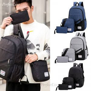 3pcs canvas backpack